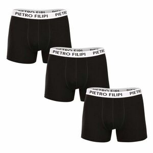 Pietro Filipi 3PACK pánské boxerky černé (3BCL003) XXL obraz