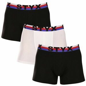 Styx 3PACK pánské boxerky long sportovní guma vícebarevné trikolóra (3U19001) XL obraz