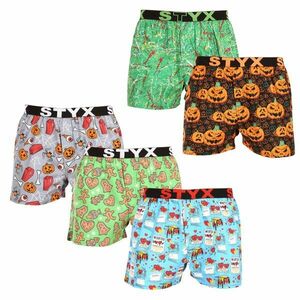 Styx 5PACK pánské trenky art sportovní guma vícebarevné (5B1332356) XL obraz