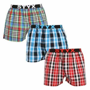 Styx 3PACK pánské trenky sportovní guma vícebarevné (3B103436) XL obraz