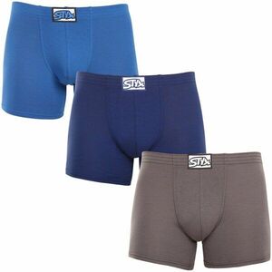 Styx 3PACK pánské boxerky long klasická guma vícebarevné (3F96837) XXL obraz