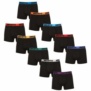 Nedeto 10PACK pánské boxerky černé (10NB005) M obraz