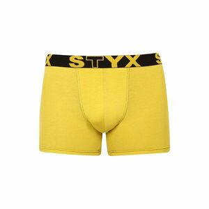 Styx Pánské boxerky long sportovní guma zelenožluté (U1065) XXL obraz