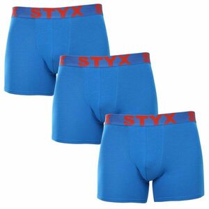 Styx 3PACK pánské boxerky long sportovní guma modré (3U1167) L obraz