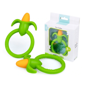 Dětské silikonové kousátko Corn Teether, 3m+, zelená, 1 ks obraz