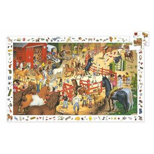 Djeco Vyhledávací puzzle Koně - 200 pcs obraz