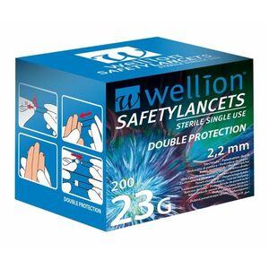 Wellion Safety Lancets 23G jehly jednorázové 200 ks obraz