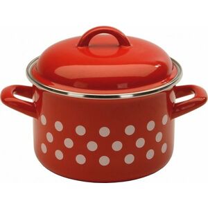 METALAC Hrnec s poklicí červený, puntík 24cm 6, 75lt obraz