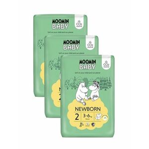 Moomin Baby 2 Newborn 3–6 kg měsíční balení eko plen 168 ks obraz