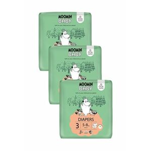 Moomin Baby 3 Midi 5–8 kg měsíční balení eko plen 144 ks obraz