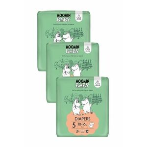 Moomin Baby 5 Maxi 10–16 kg měsíční balení eko plen 120 ks obraz