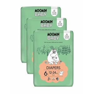 Moomin Baby 6 Maxi 12–24 kg měsíční balení eko plen 102 ks obraz