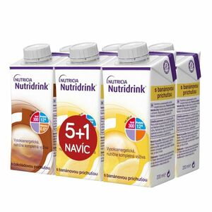 Nutridrink balíček 5+1 s příchutí čokoládovou a banánovou 6x200 ml obraz