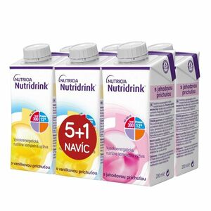 Nutridrink balíček 5+1 s příchutí vanilkovou a jahodovou 6x200 ml obraz