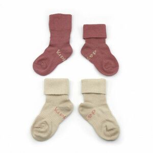 KipKep dětské ponožky Stay-on-Socks 0-6m 2páry Dusty Clay obraz