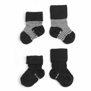 KipKep dětské ponožky Stay-on-Socks 0-6m 2páry Black Stripes obraz