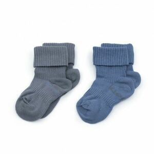 KipKep dětské ponožky Stay-on-Socks 0-6m 2páry Denim Blue obraz