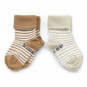 KipKep dětské ponožky Stay-on-Socks 0-6m 2páry Camel & Sand obraz