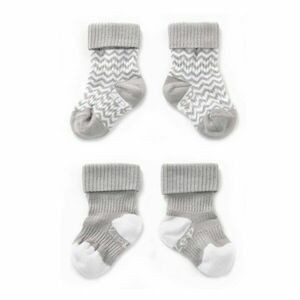 KipKep dětské ponožky Stay-on-Socks 0-6m 2páry Silver Grey obraz