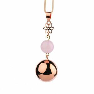 Bola těhotenská rolnička FANTASY Rose gold pearl flower obraz