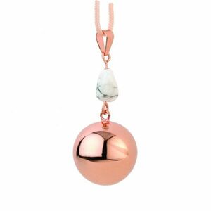 Bola těhotenská rolnička FANTASY Rose gold marble stone obraz