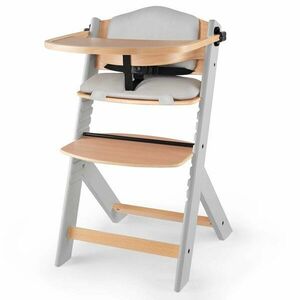 Kinderkraft Židlička jídelní Enock s polstrováním Grey wooden, Premium obraz