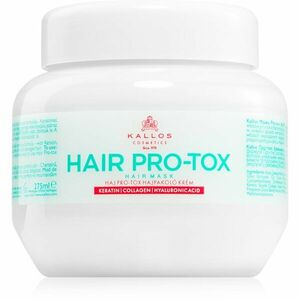 Kallos Hair Pro-Tox maska pro slabé a poškozené vlasy s kokosovým olejem, kyselinou hyaluronovou a kolagenem 275 ml obraz