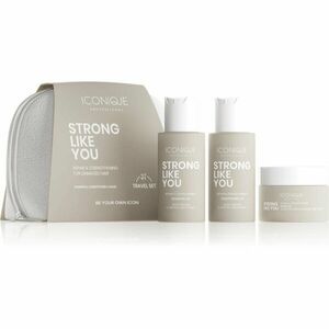 ICONIQUE Professional STRONG LIKE YOU Repair & Strengthening Set: Shampoo 70 ml, conditioner 70 ml & cestovní sada pro poškozené vlasy obraz