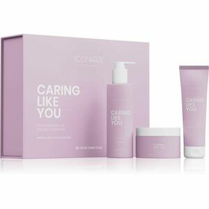 ICONIQUE Professional CARING LIKE YOU Deep Hydration Set: Shampoo 250 ml, Leave-in treatment 150 ml, sada pro suché a poškozené vlasy obraz