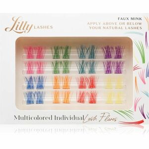 Lilly Lashes Multicolored Individual trsové nalepovací řasy s uzlíkem 32 ks obraz