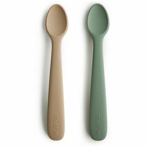 Mushie Silicone Feeding Spoons lžička Dried Thyme/Natural 2 ks obraz