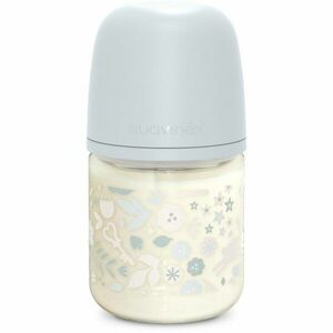 Suavinex Wonderland SX Pro Physiological Anti-Colic Glass skleněná kojenecká láhev S Slow Flow 0 m+ Liberty Blue 120 ml obraz