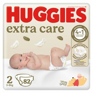 HUGGIES Dětské plenky Extra Care 2 velikost 3-6 kg 82 kusů obraz