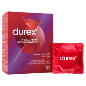 DUREX Feel thin extra lubricated 24 kusů obraz