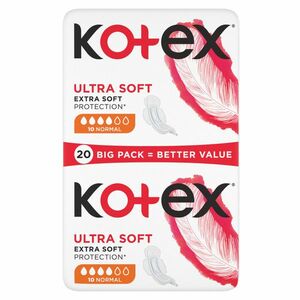 KOTEX Ultra Soft Dámské hygienické vložky Normal 20 kusů obraz