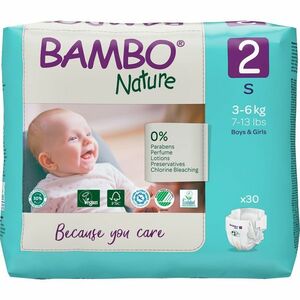 BAMBO Nature 2 Dětské plenky 3-6 kg 30 ks obraz