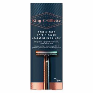 GILLETTE King Double Edge Holící strojek + 5 žiletek obraz