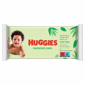 HUGGIES Natural Care Single dětské vlhčené ubrousky 56 kusů obraz