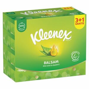 KLEENEX Papírové kapesníky 3-vrstvé Balsam Box 4 x 64 kusů obraz