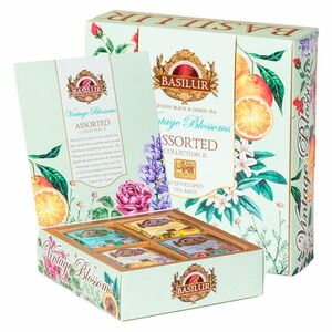 BASILUR Vintage Blossoms Assorted II. přebal černé a zelené čaje 40 gastro sáčků obraz
