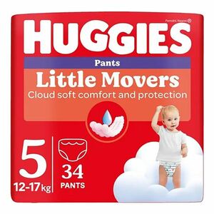 HUGGIES Dětské plenky Little Movers Pants 5 velikost 12-17 kg 34 kusů obraz