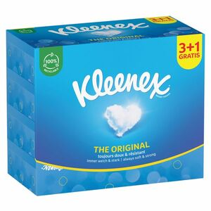 KLEENEX Papírové kapesníky 3-vrstvé Originál Box 4 x 72 kusů obraz