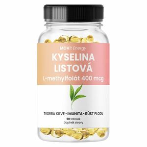 MOVIT ENERGY Kyselina listová L-methylfolát 400 mcg 90 tobolek obraz