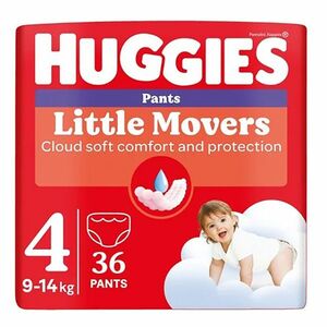 HUGGIES Dětské plenky Little Movers Pants 4 velikost 9-14 kg 36 kusů obraz