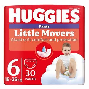 HUGGIES Dětské plenky Little Movers Pants 6 velikost 15-25 kg 30 kusů obraz