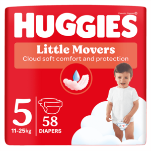 HUGGIES Dětské plenky Little Movers 5 velikost 11-25 kg 58 kusů obraz