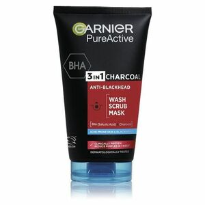 GARNIER Skin Naturals Pure Active 3v1 aktivní uhlí proti černým tečkám 150 ml, poškozený obal obraz