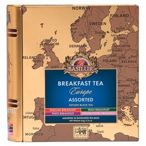 BASILUR European breakfast tea book assorted černý čaj 32 sáčků obraz