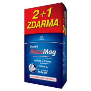 MAXIMAG Hořčík 375 mg + vitamín B6 100 + 50 tobolek ZDARMA obraz