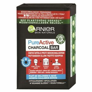 GARNIER Skin Naturals Pure Active Čistící mýdlo Charcoal 100 g obraz